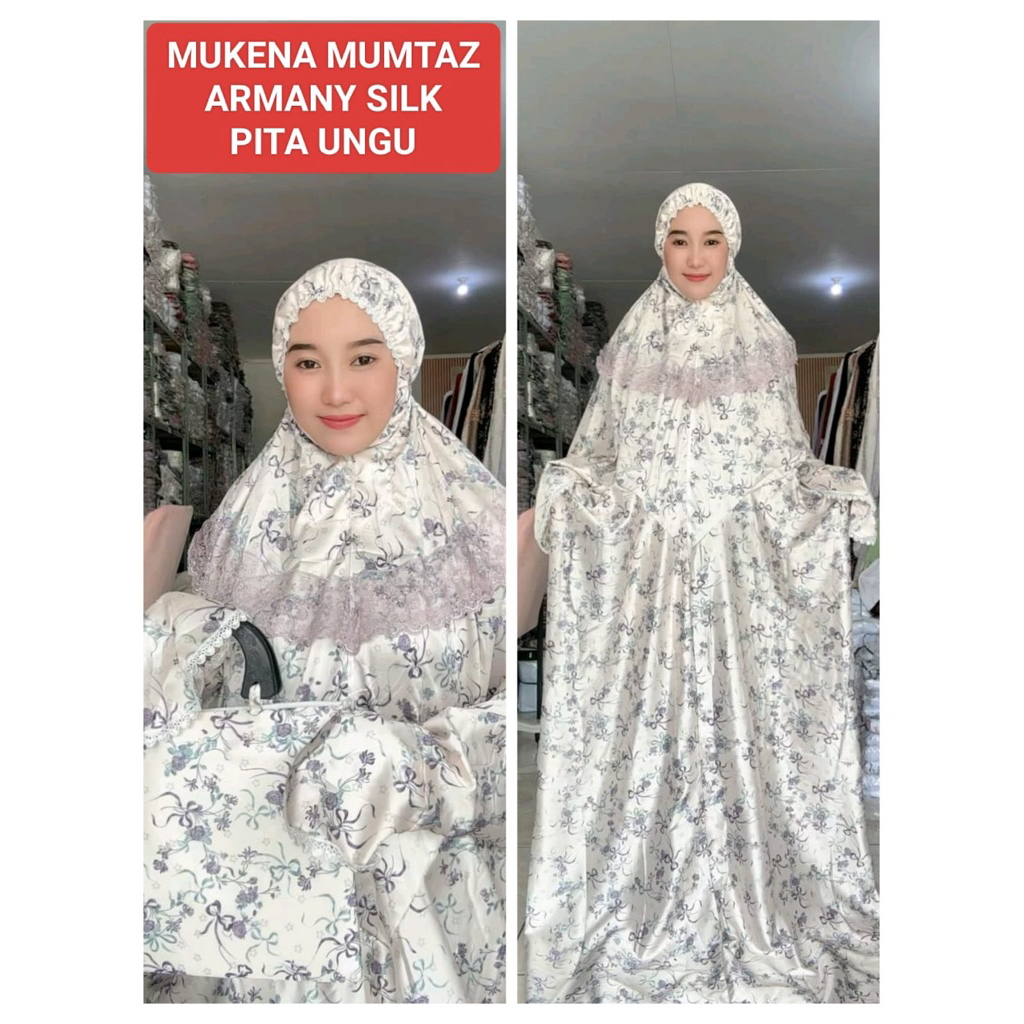 MUKENA MUMTAZ ARMANY SILK PREMIUM TERUSAN