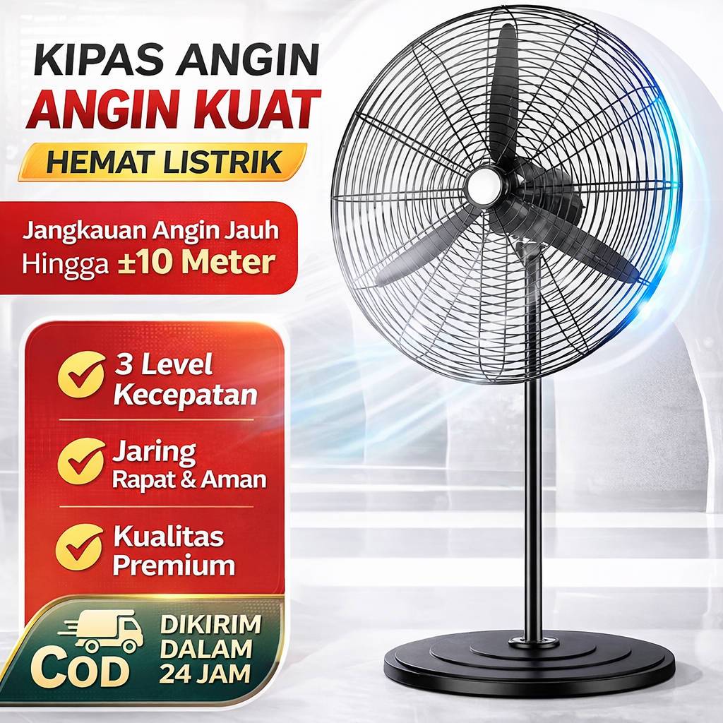 Kipas Angin Dinding Kipas Industri 20/30 Inch Kipas Angin Besar untuk Tempat Besar
