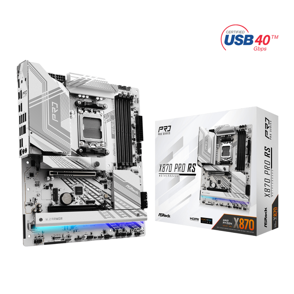 ASRock X870 Pro RS | Motherboard AM5, AMD X870, DDR5, USB3.2 Type-C, SATA3