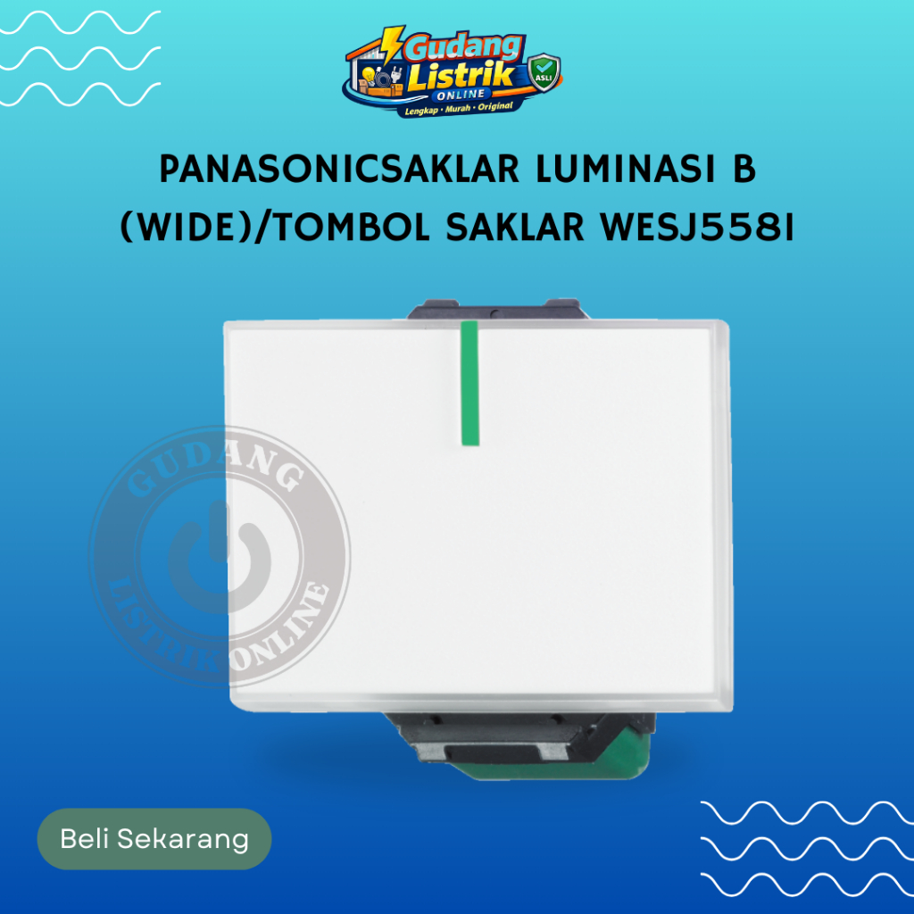 Panasonic Saklar Luminasi B Wide / Standard Lampu Indikator Switch 250V WESJ5581 WESJ5571 Saklar Lam