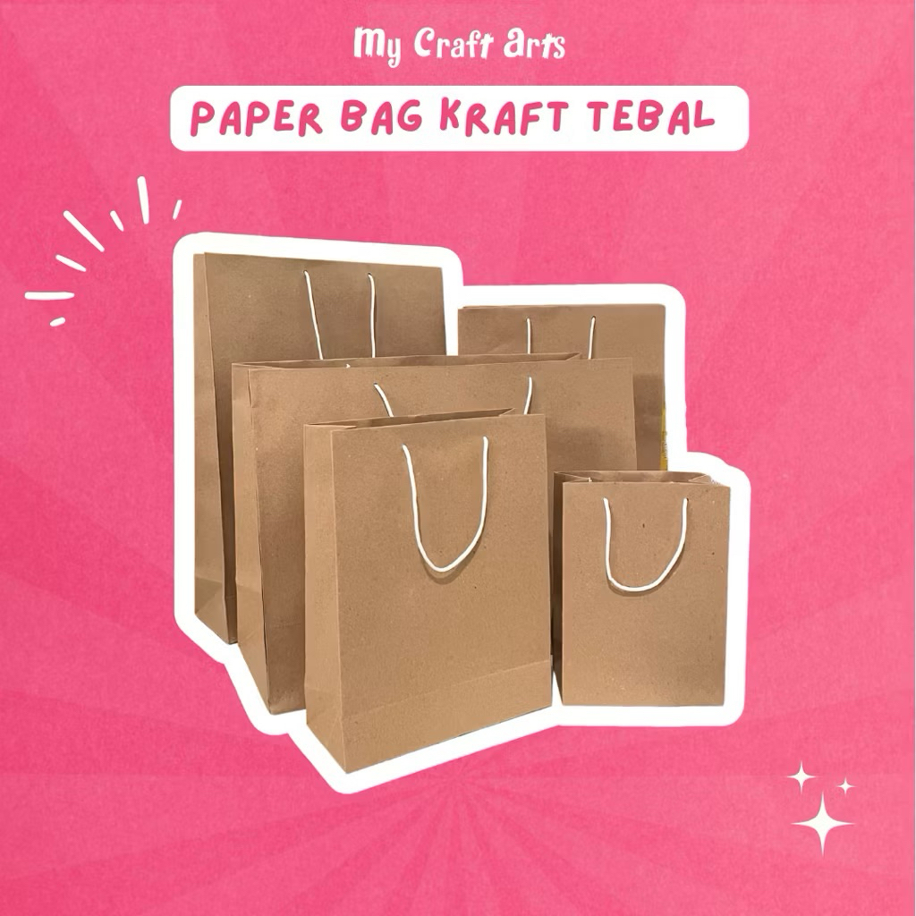 Paper Bag Kraft Tebal - Paperbag Polos - Tas Kado Besar Jumbo - Kadoku Store Bandung