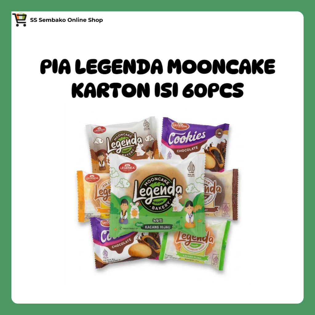[SS ONLINE 100% ORI KARTON] PIA CETAK LEGENDA Aneka Rasa/ Mooncake Legenda Halal 1 Karton isi 100 PC