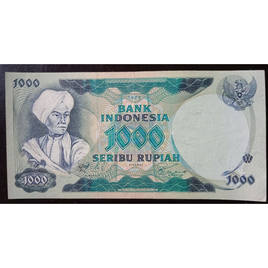 UANGKUNO 1000 RUPIAH DIPONEGORO THN 1975