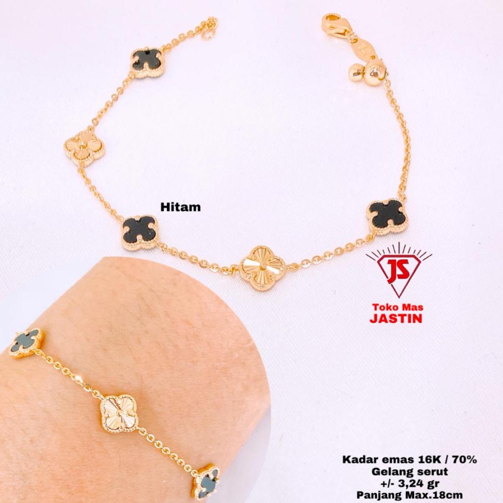 gelang serut new fashion emas 70% /16k