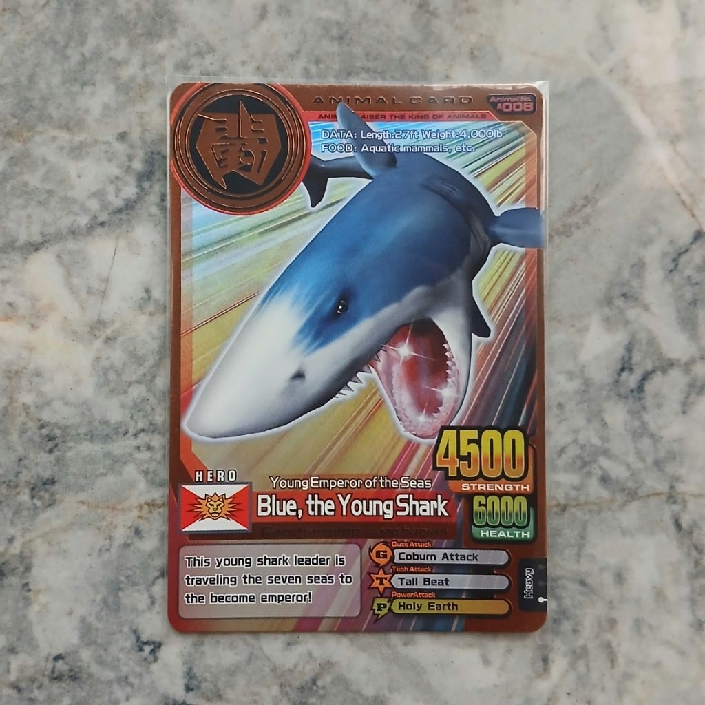 [AK+ Ver. 1] Animal Kaiser Plus Version 1 Blue, the Young Shark Bronze Card