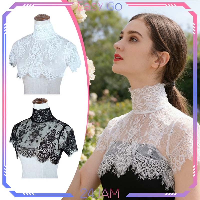 Kerah Renda Bordir Lace Collar Kerah Palsu Bordir Universal Renda Kerah Baju Renda Buat Kerah Lace K