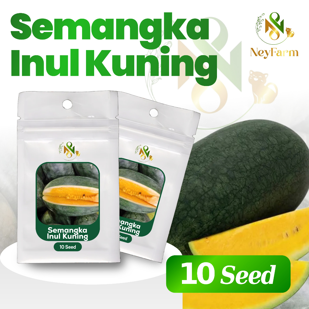 Benih Semangka Inul Kuning Benih Biji Buah Semangka Inul Kuning 10 Biji Unggul Berkualitas