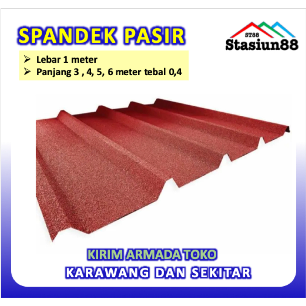 Spandek Pasir Tebal ukuran 3meter - 6meter