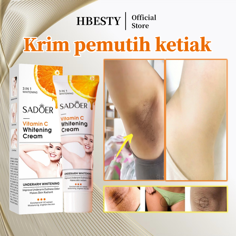 HBESTY Pemutih ketiak Underarm brightening cream Memutihkan ketiak dan selangkangan Pemutih ketiak a