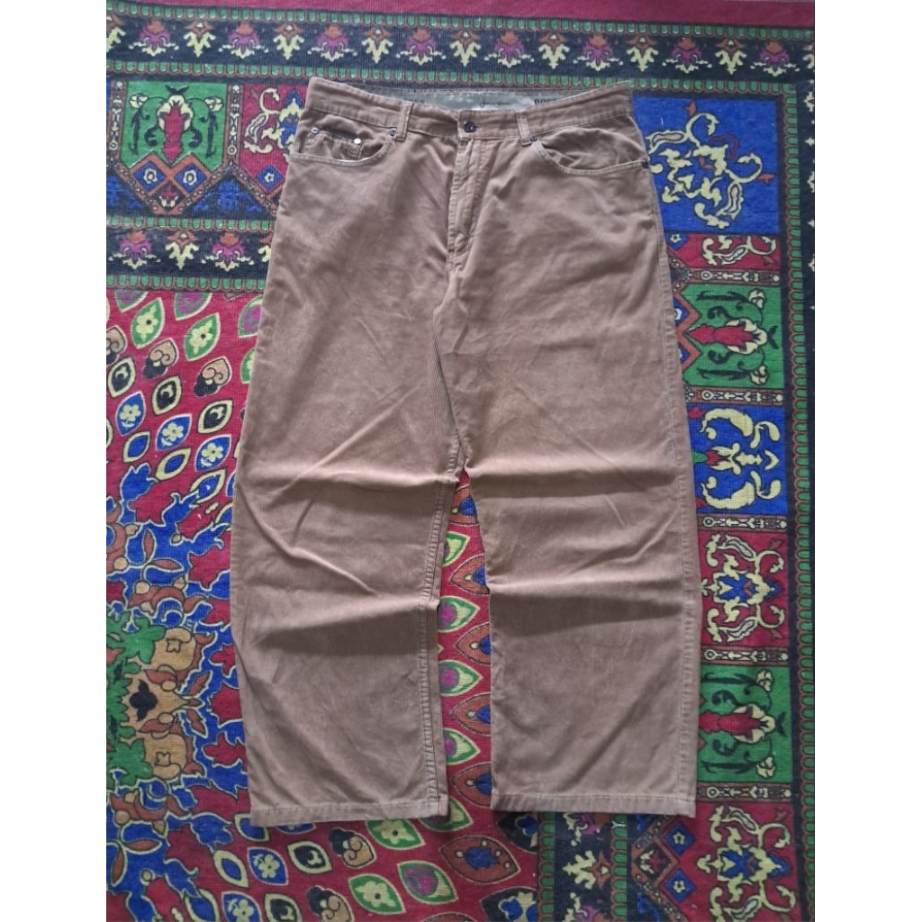 Celana corduroy brown by Boss