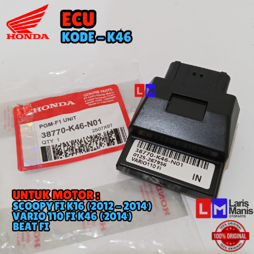 ECU HONDA K25 | HONDA BEAT FI, SCOOPY FI K16, VARIO 110 FI K46 ORIGINAL