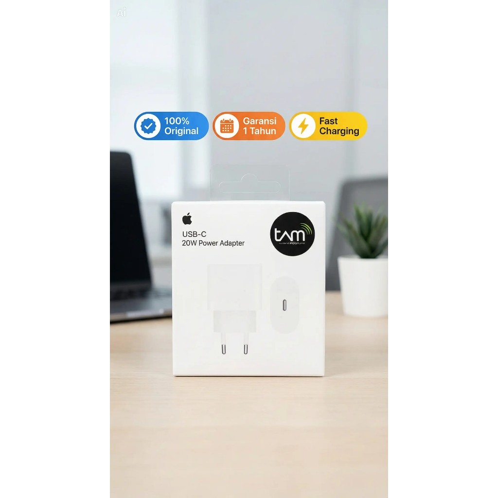adaptor iPhone Ipad Original 20W Adaptor Fast Charging Untuk Iphone 8 sampai 12, Ipad, AirPods - Fas