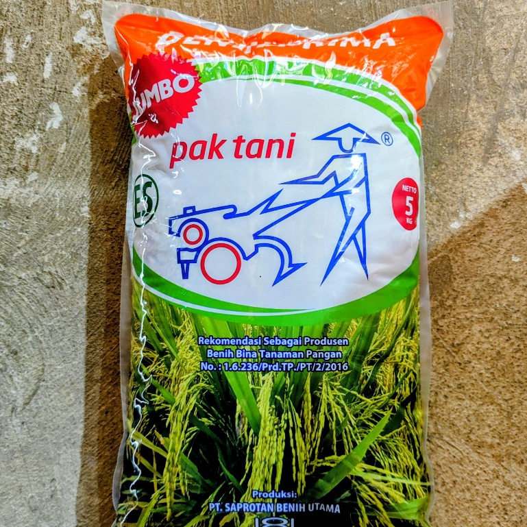 Benih Padi IR 64 Saprotan Utama (Pak Tani) kemasan 5 kg - Tahan terhadap virus/jamur penyakit terten