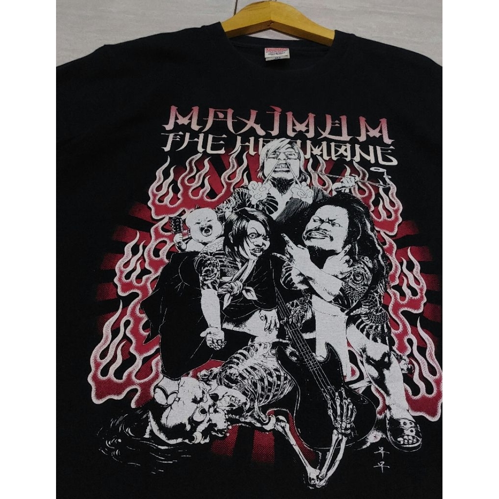 MAXIMUN THE H*RMONE T-SHIRT KAOS BAND HEAVY METAL JEPANG MAXIMUNlM THE H0 RMONE BAJU BAND JEPANG KAO