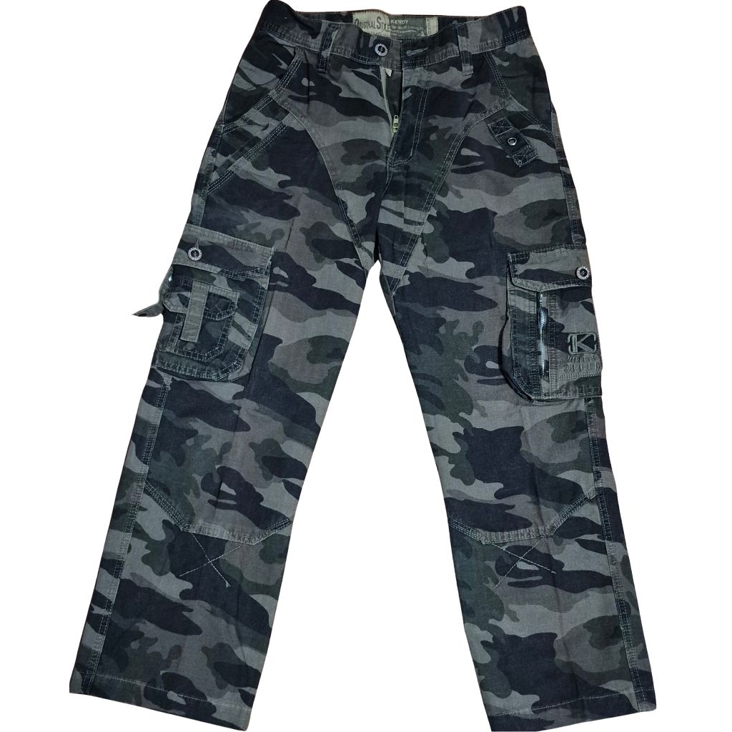 Celana Cargo Army Camo Kendy Size 27 Pria Tactical Outdoor Second