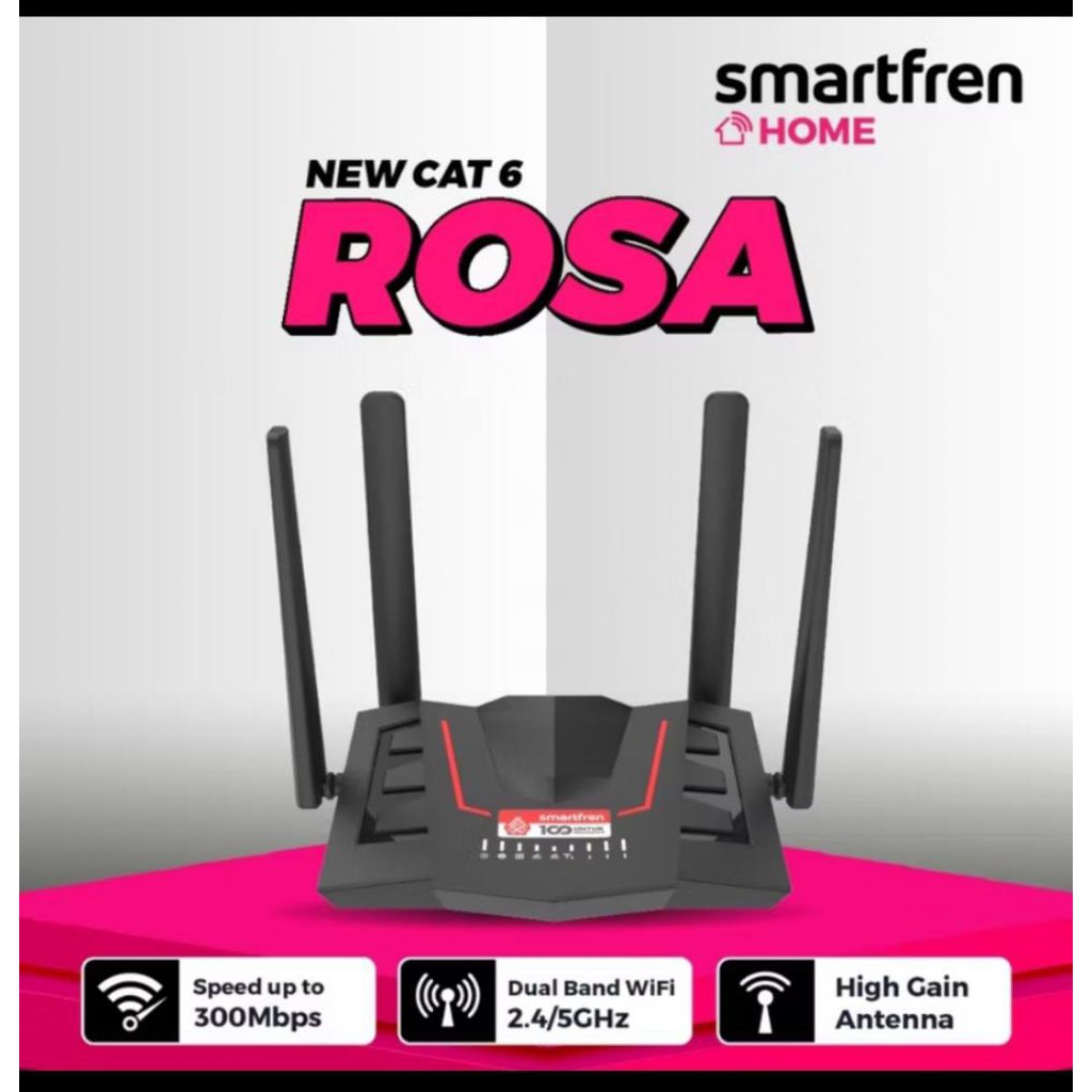 Router 4G ROSA CAT6 Dual Band 2,4/5 Ghz 1200Mbps ( second )