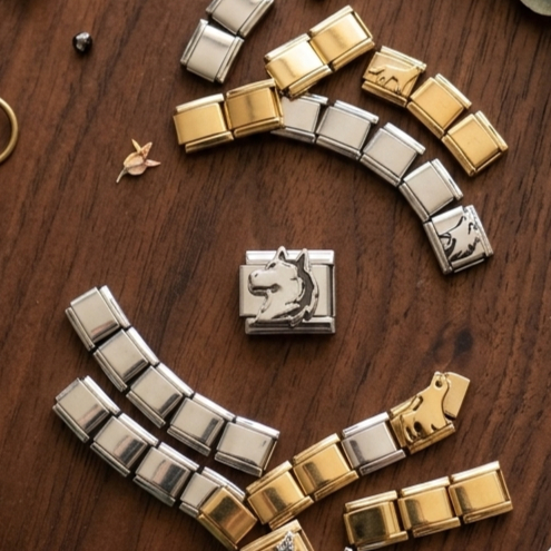 Charm Italian Bracelet Wild Wolf Premium | Charm Satuan Pria Wanita Aesthetic | Lunivra Charm