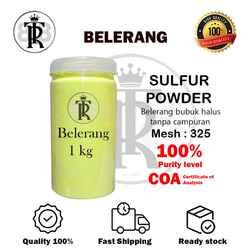 Super premium belerang bubuk Halus 1kg / Sulfur Powder / Belerang Powder / Belerang asli / Murah