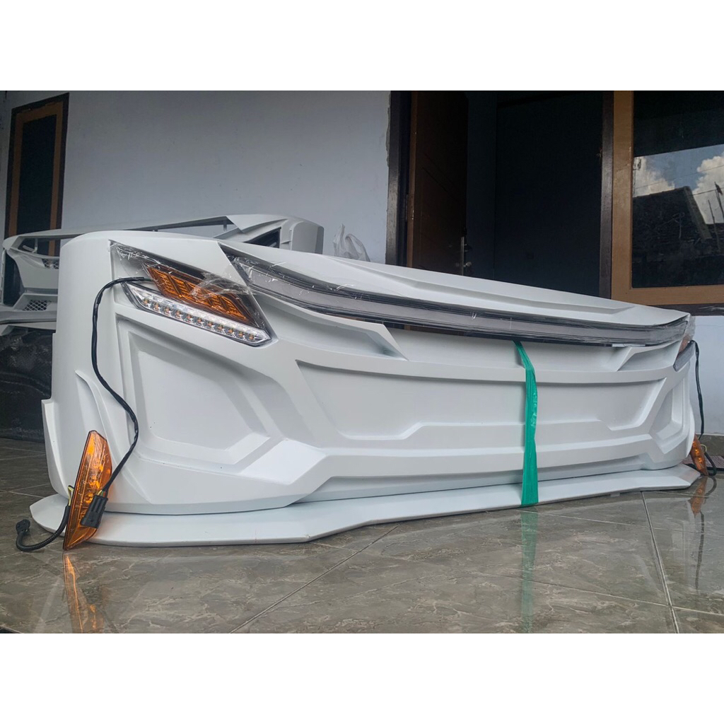 BEMPER JB5 MODEL ROBEL TERBARU LAMPU ORI BAHAN PLAT BESI TRUK CANTER GIGA PIKUP L300