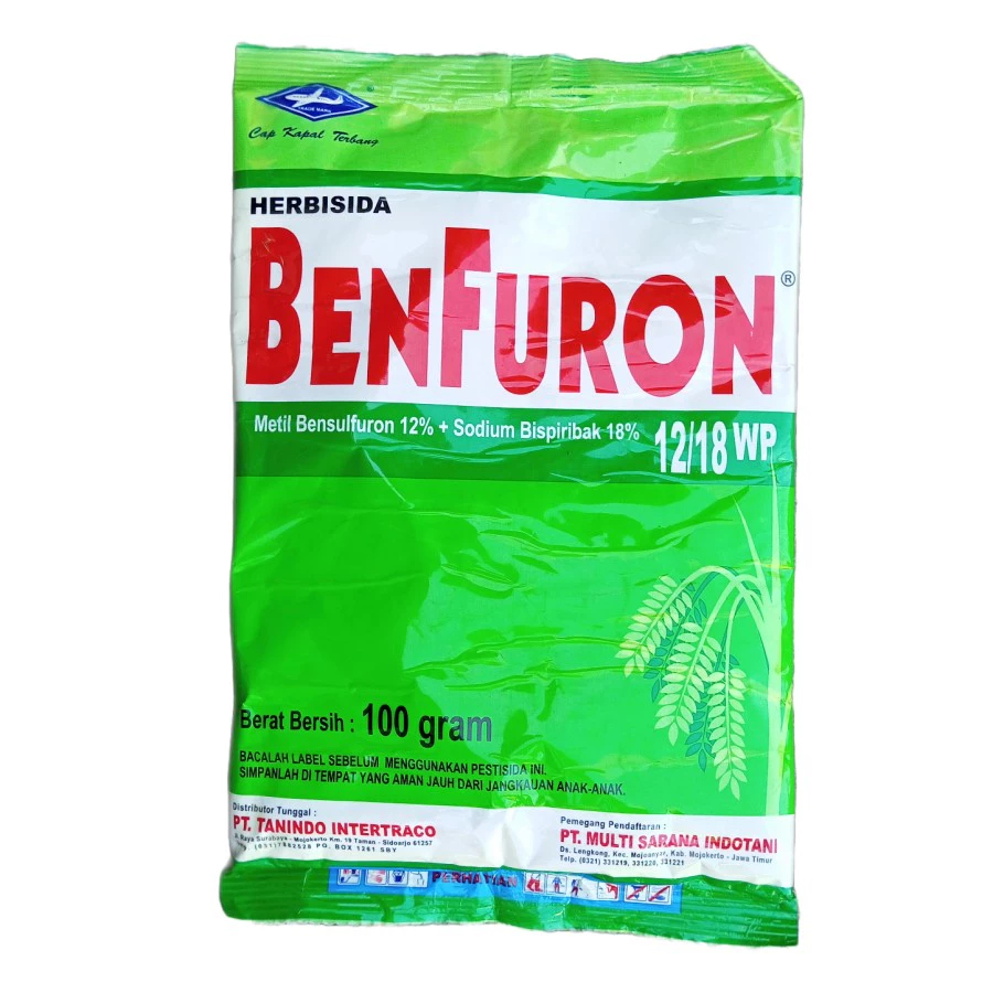 Benfuron 12/18WP (100 Gram) Besar Herbisida Cap Kapal Terbang