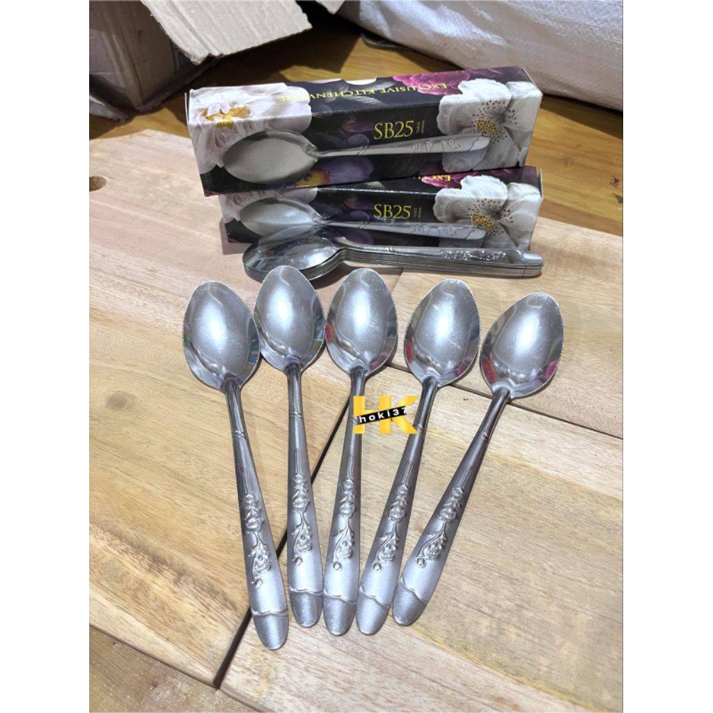 SENDOK TEBAL / SENDOK MAKAN STAINLESS MOTIF