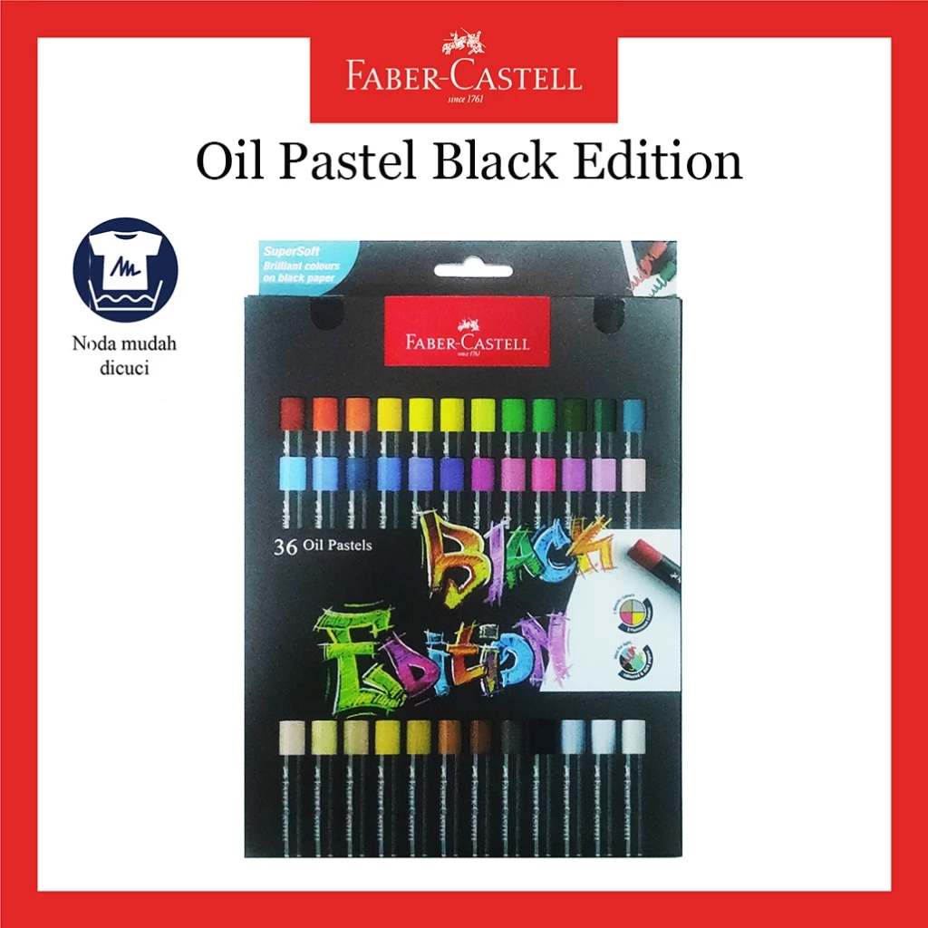FABER-CASTELL 36W OIL PASTELS BLACK EDITION 220036