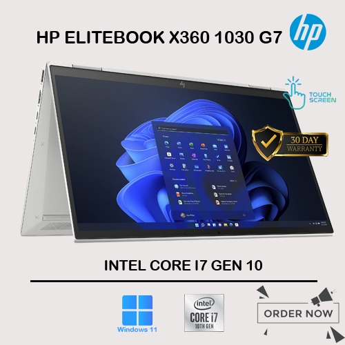 LAPTOP HP ELITEBOOK X360 1030 G7 / CORE I7 GEN 10 / TOUHSCREEN 2IN1