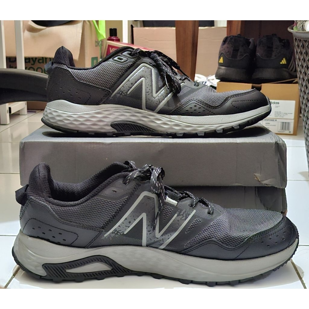 Sepatu Trail Run/Running New Balance T410 Black Grey (45/10.5 UK/29 CM) Preloved/Bekas/Second