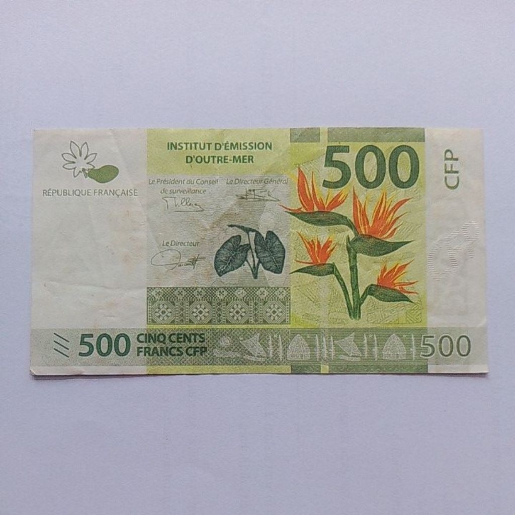 Uang French Polynesia Nouvelle Caledonia Wallis Futuna 500 Franc vf