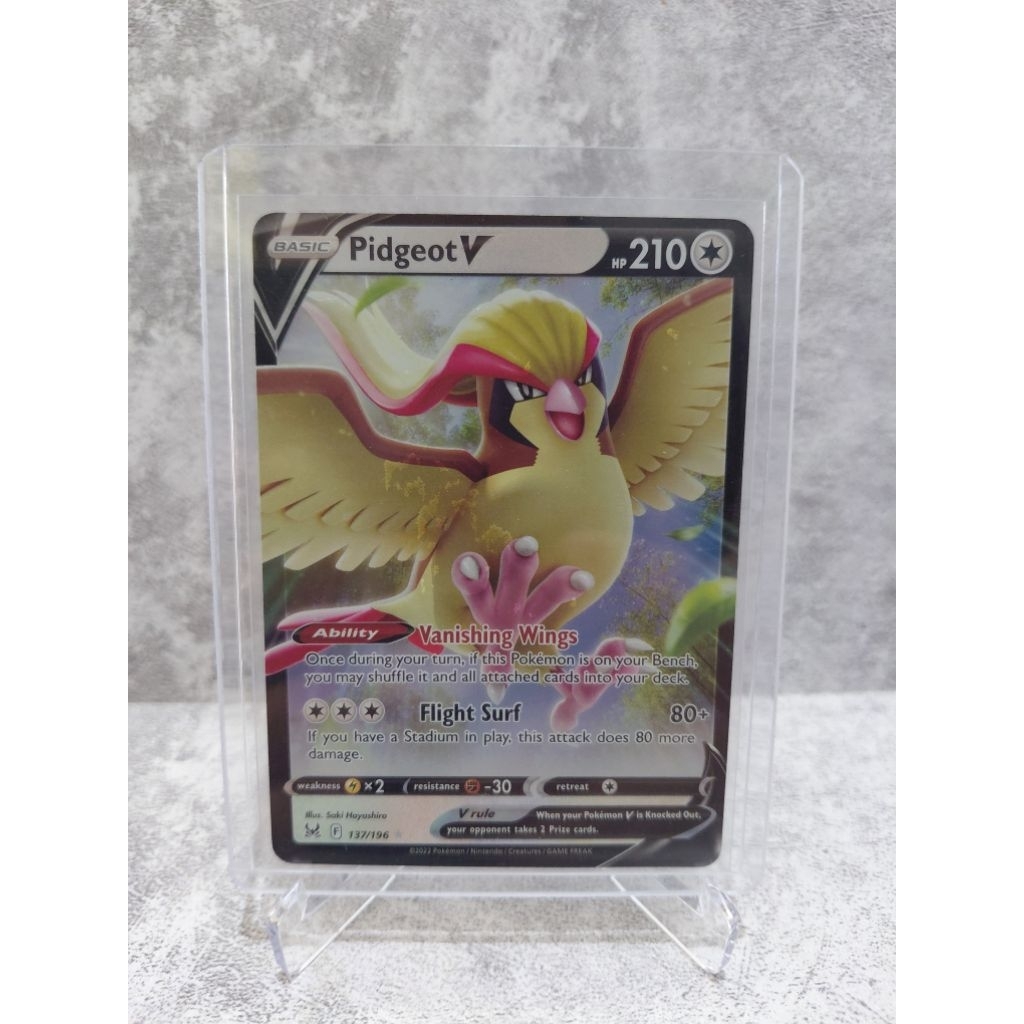 Pidgeot V 137/196 Lost Origin Pokemon TCG Original