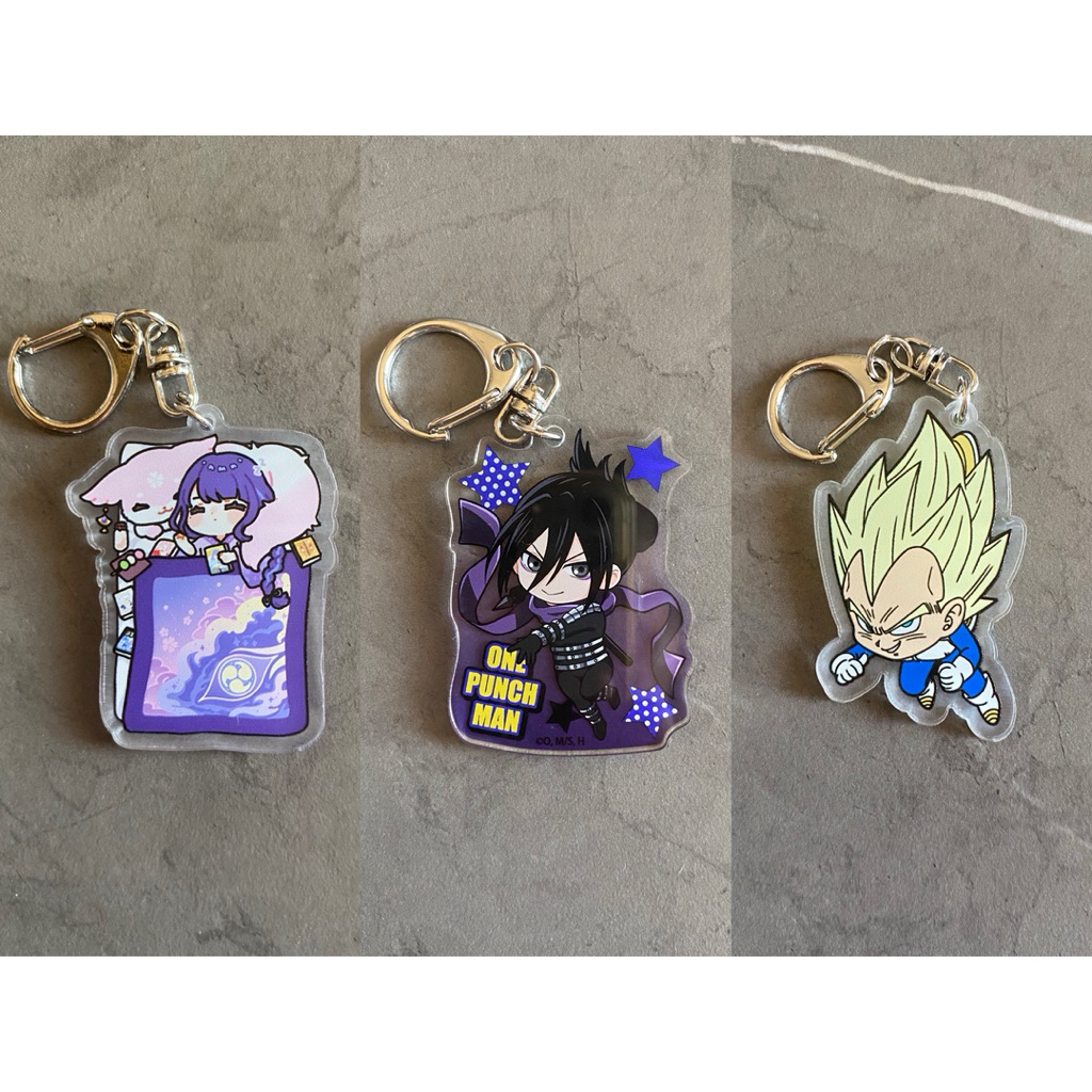 Acrylic Keychain Anime Game Genshin Impact Raiden Shogun Raiden Ei Yae Miko / One Punch Man Speed-o'