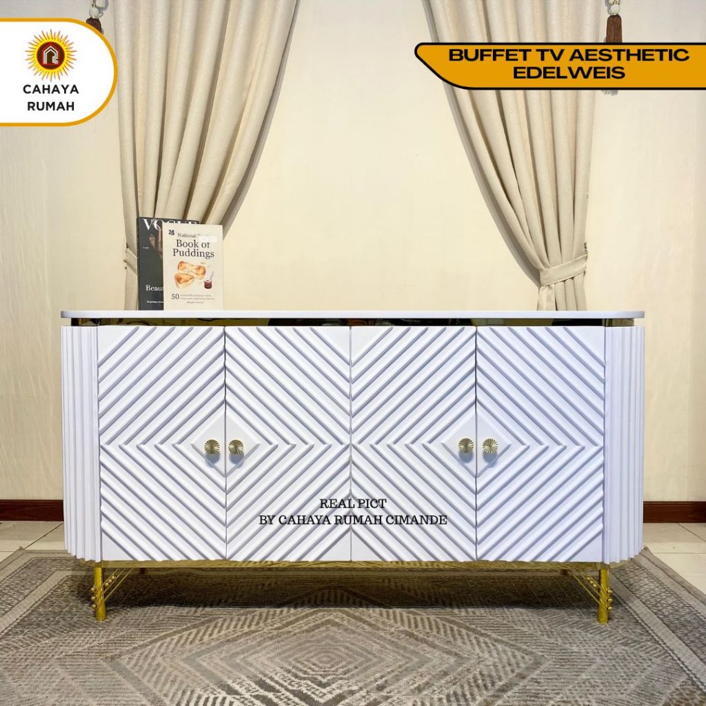 Cahaya Rumah Bojong Gede - Buffet Aesthetic Estetik Edelweis / Buffet TV / Meja TV / Meja Kecil / Me