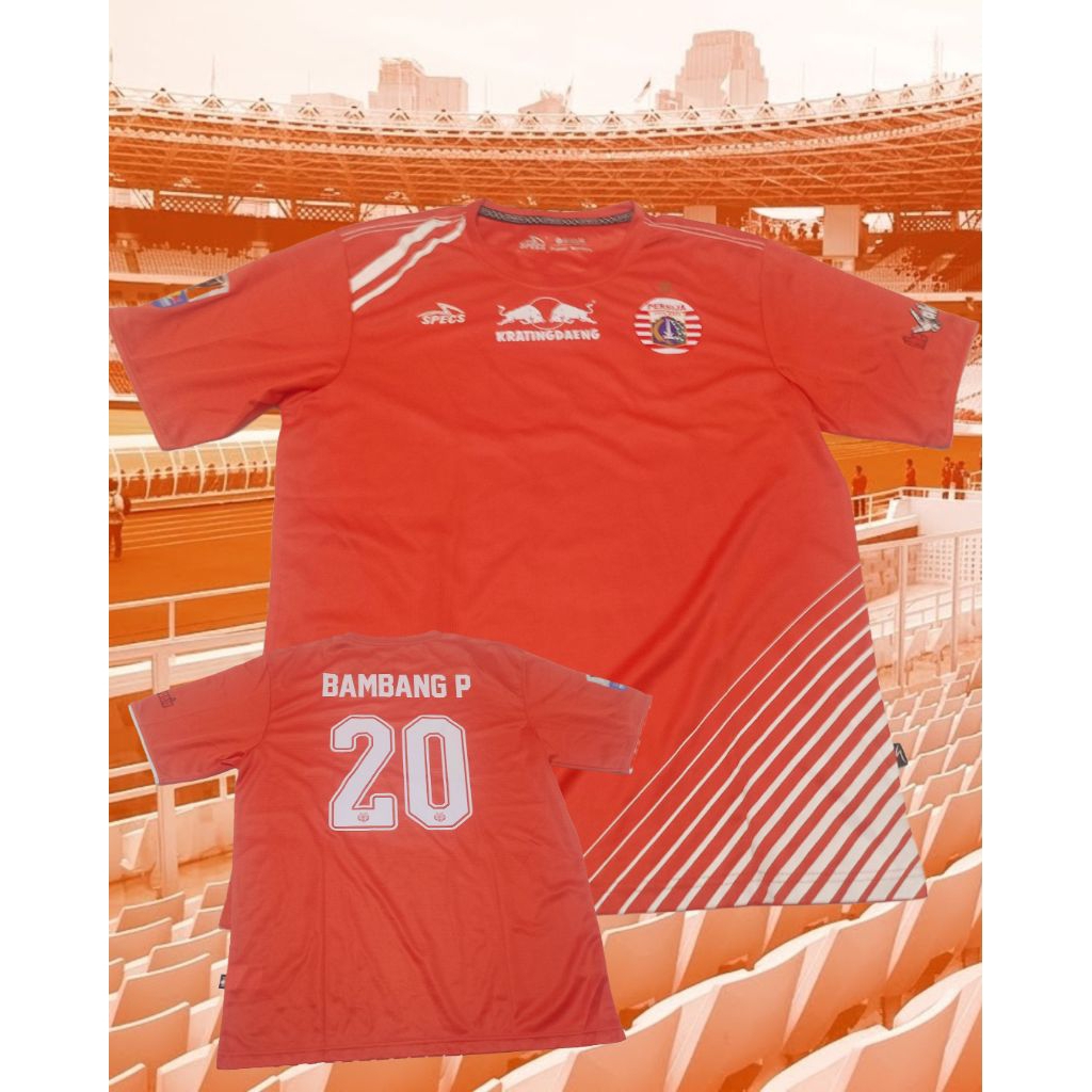 JERSEY PERSIJA PIALA ORANGE FANTASY INDONESIA NNS NAMESET BAMBANG PAMUNGKAS 20 2018 ORIGINAL TEMPLAT