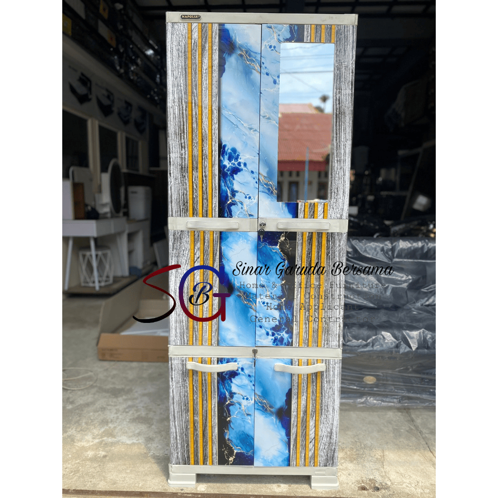 LEMARI PLASTIK / LEMARI PAKAIAN PLASTIK NAPOLLY / LEMARI RAK RAK GANTUNGAN / LEMARI PLASTIK MULTIFUN