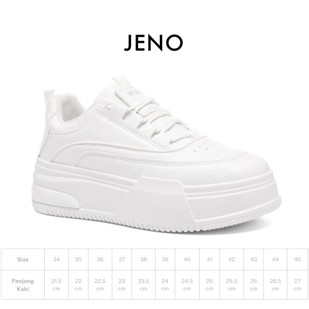 PVN Sepatu Sneaker Jeno Warna Putih Ukuran 35