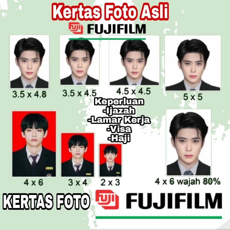 cetak pas foto kertas fujifilm tebal 230 gsm