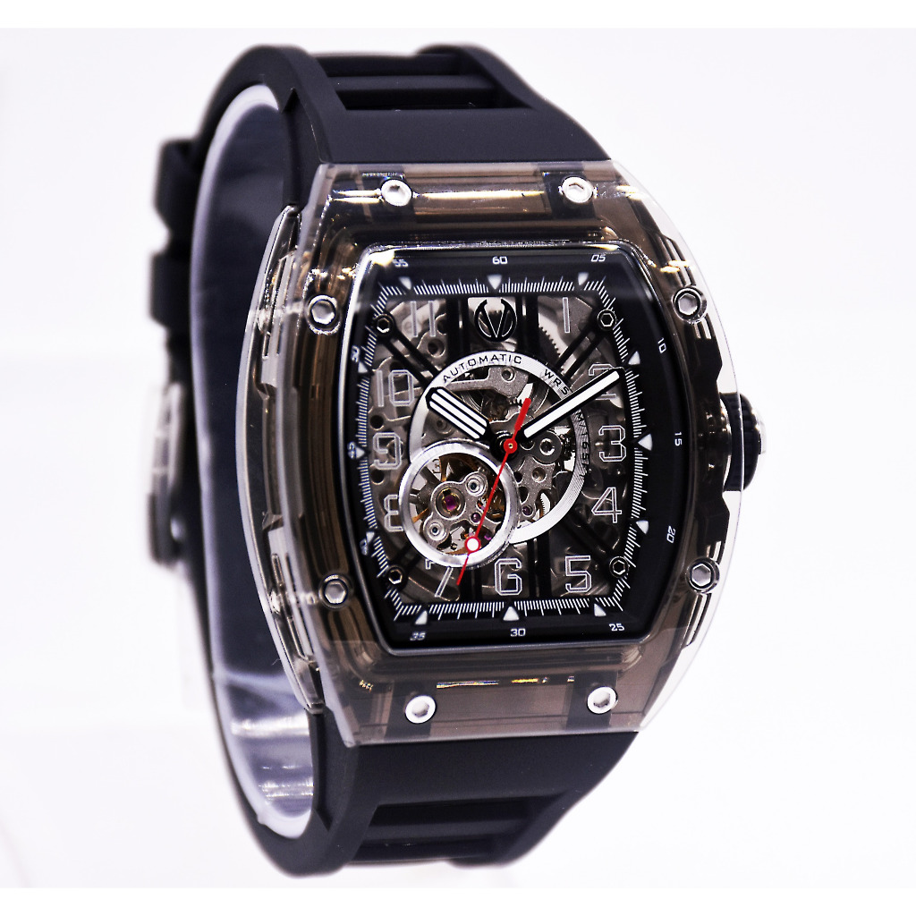 Christ Verra CV 121028G-36 BLK Jam Tangan Pria Rubber Automatic Original