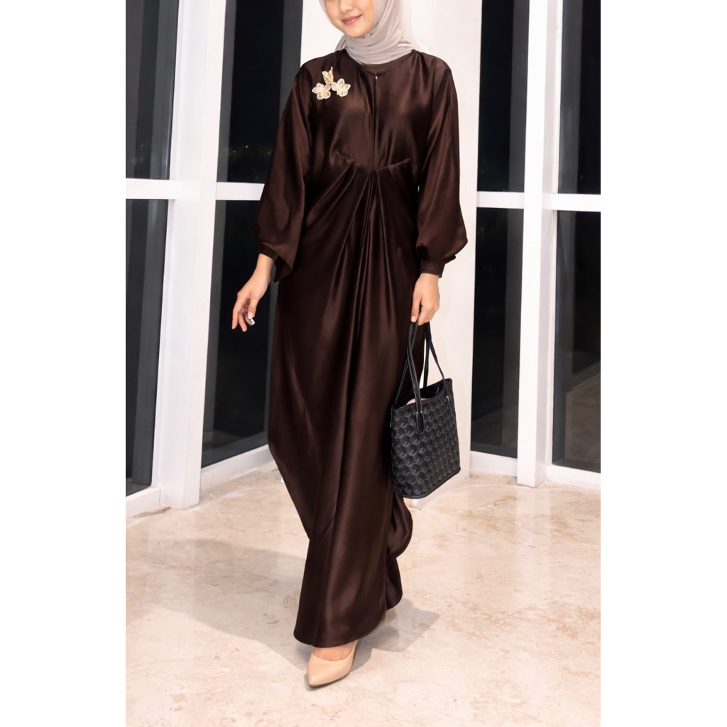 Kaftan Wanita Satin Premium - Model Rok Duyung, Elegan & Nyaman Dipakai