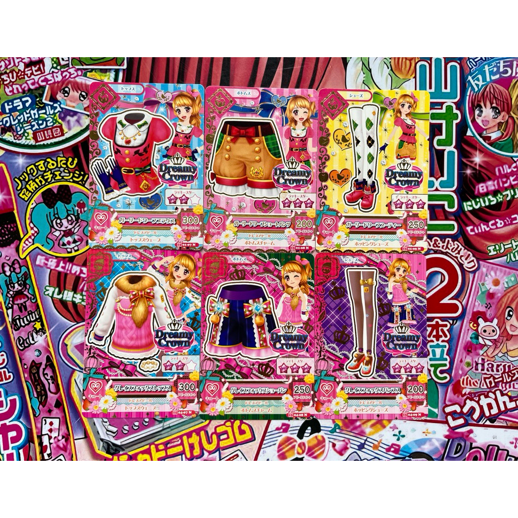 Kartu Aikatsu Dreamy Crown Akari Ozora Grace Fox Coord Girly Dwarf Coord Normal Brand Card Set Fairy