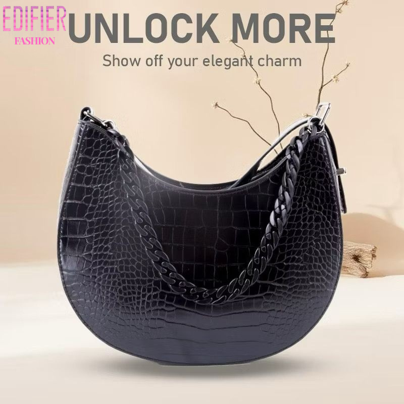 CUCI GUDANG EDIFIER Luna Croco — Tas Selempang Wanita Premium Motif Kulit Buaya