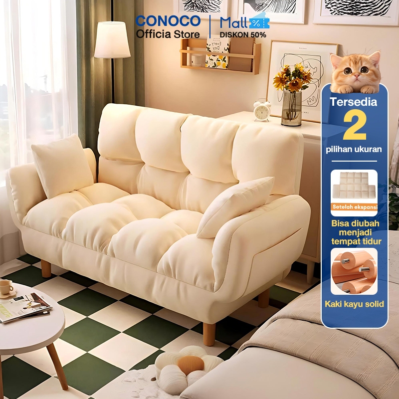 CONOCO Sofa Lipat Sofa Bed Sofa Depan Tv Sandaran Empuk Sofa Ekstra Tebal Bisa Dilipat Menjadi