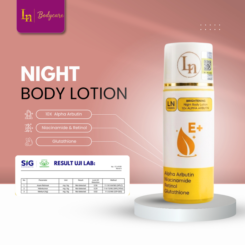 [HB MALAM] Lotion 10%  Alpha Arbutin HB Whitening BPOM Dosting Pemutih 100ml Mencerahkan Kulit Tubuh