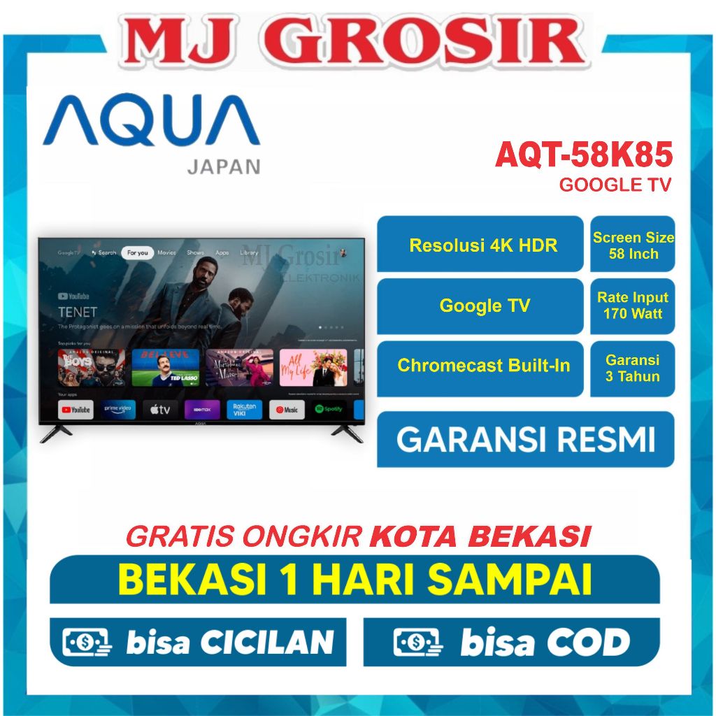 LED TV AQUA  58K85 EUX / 58AQT6700 /  70K85 / 50S5K 58 INCH INCH UHD 4K ANDROID TV
