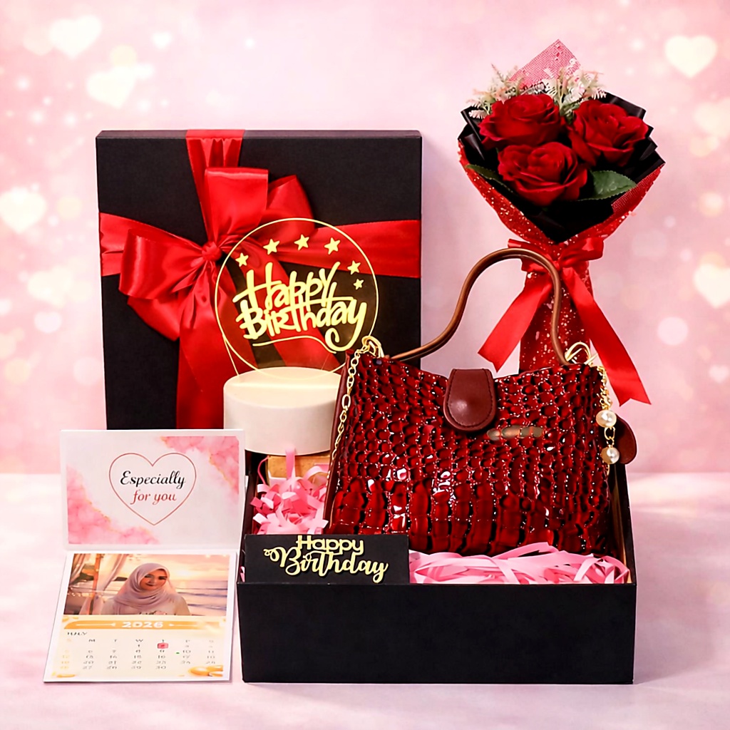 Kado Wanita Aesthetic Premium | Gift Box Romantis Ulang Tahun Anniversary Valentine - Hadiah Untuk C