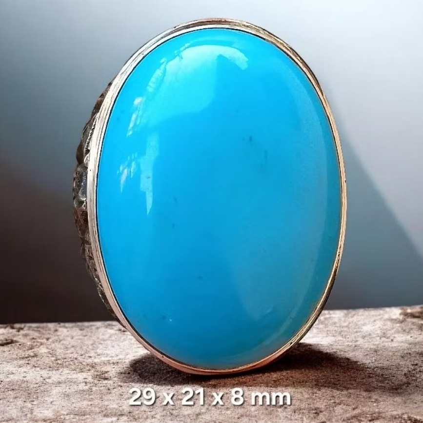 NATURAL PIRUS BIRU PERSIA NAISYABURI BIRU POLOS JUMBO