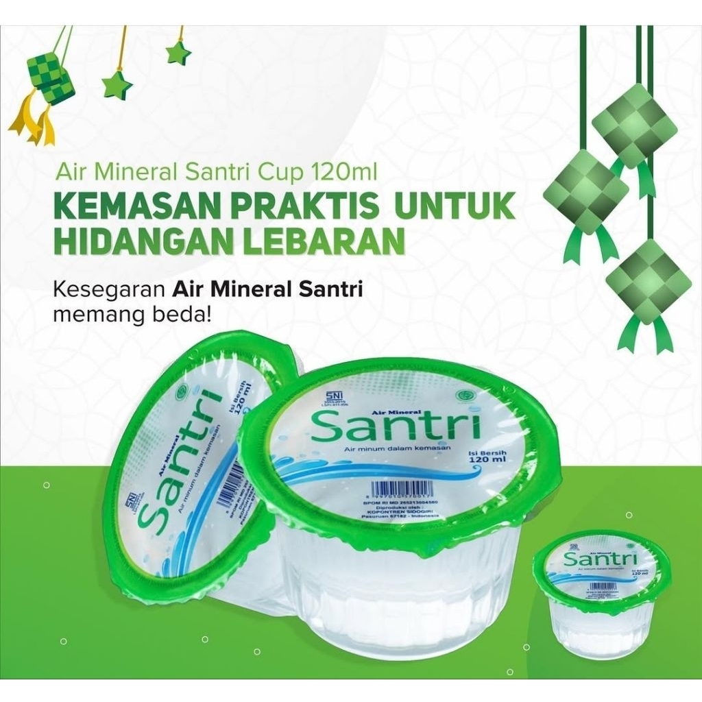 [INSTANT] AIR MINERAL SANTRI CUP MINI 120 ML = 45 PCS