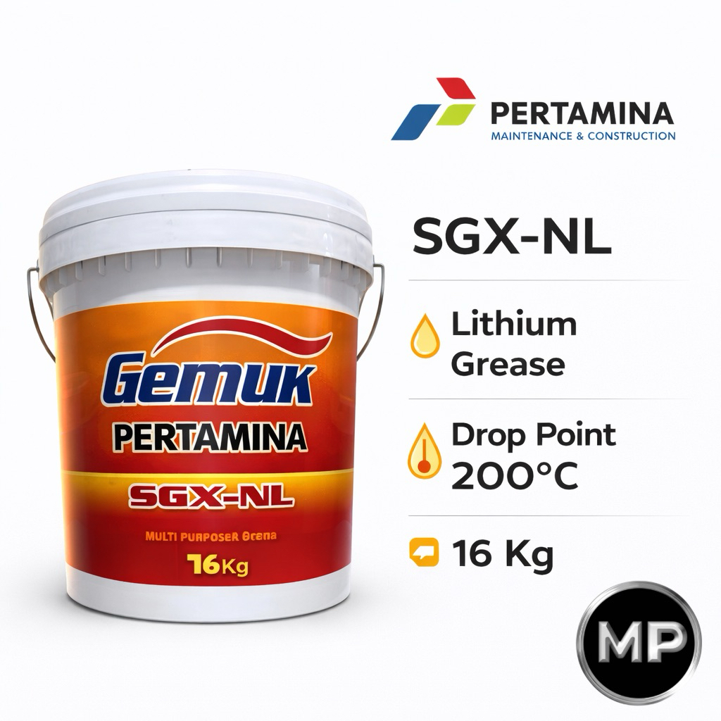 Gemuk Pertamina SGX-NL Lithium Grease NLGI 2 16Kg Multipurpose Bearing Chassis