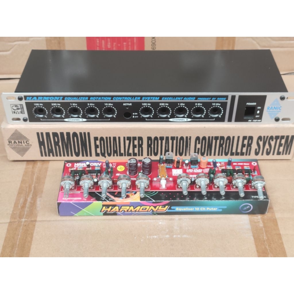 Kit Dan Box Equalizer 10 Channel Potensio Putar