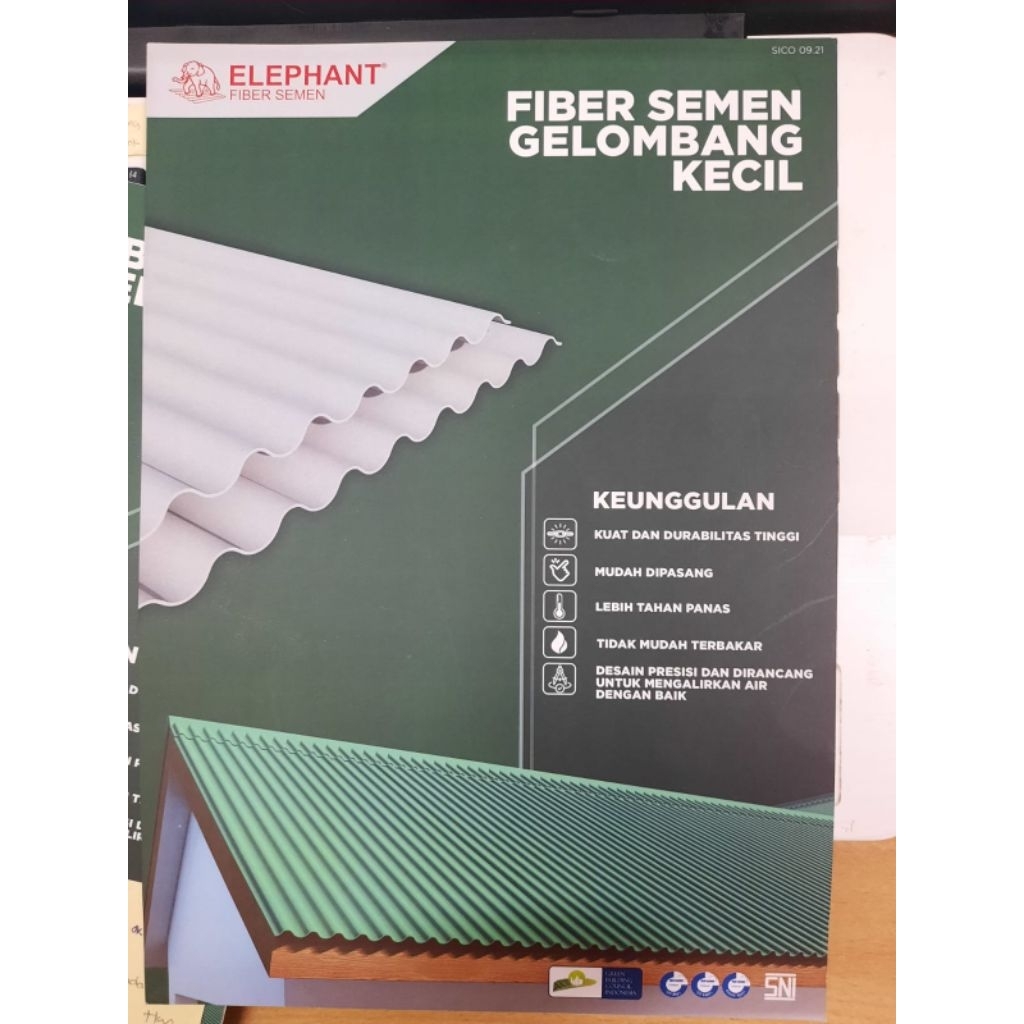 Asbes Elephant Gelombang Kecil / Atap Rumah Asbes / Asbes Gelombang Kecil 1.5m-3m