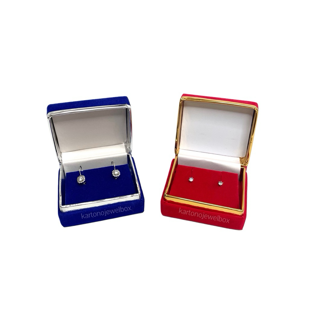Kotak Perhiasan Anting Giwang Bludru / Kotak Emas Bludru / Box Aksesoris Perhiasan Souvenir Lucu Can
